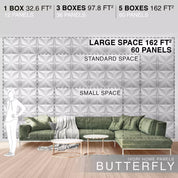 IVORI™ Butterfly Lux Wall Panel (12 pc set)