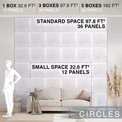 IVORI™ Circles Deluxe Wall Panel  (12 pc set)