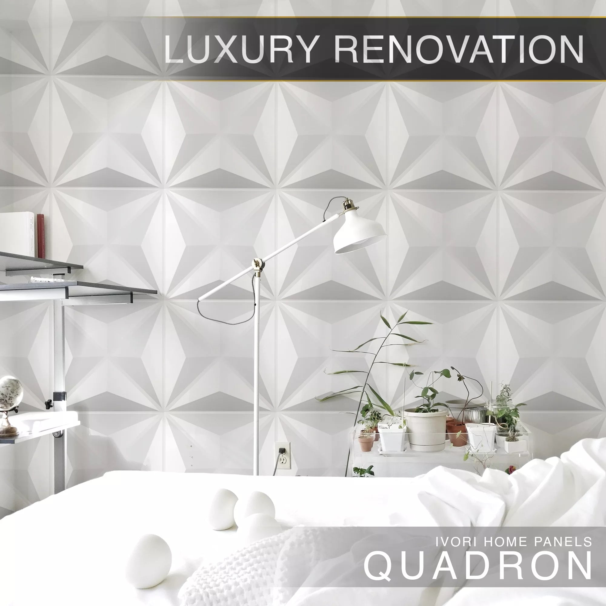 IVORI™ Quadron Lux Wall Panel  (12 pc set)