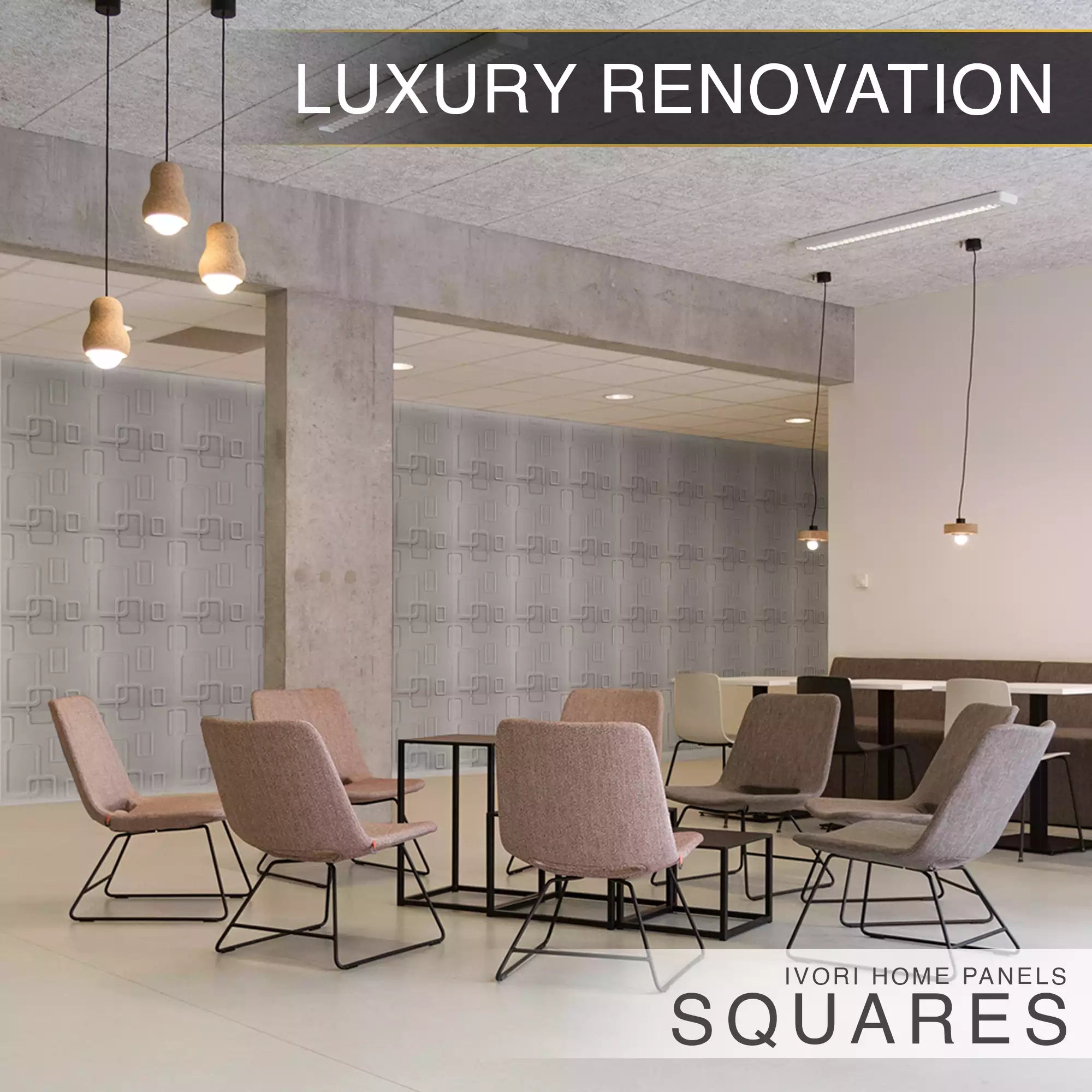 IVORI™ Squares Lux Wall Panel (12 pc set)