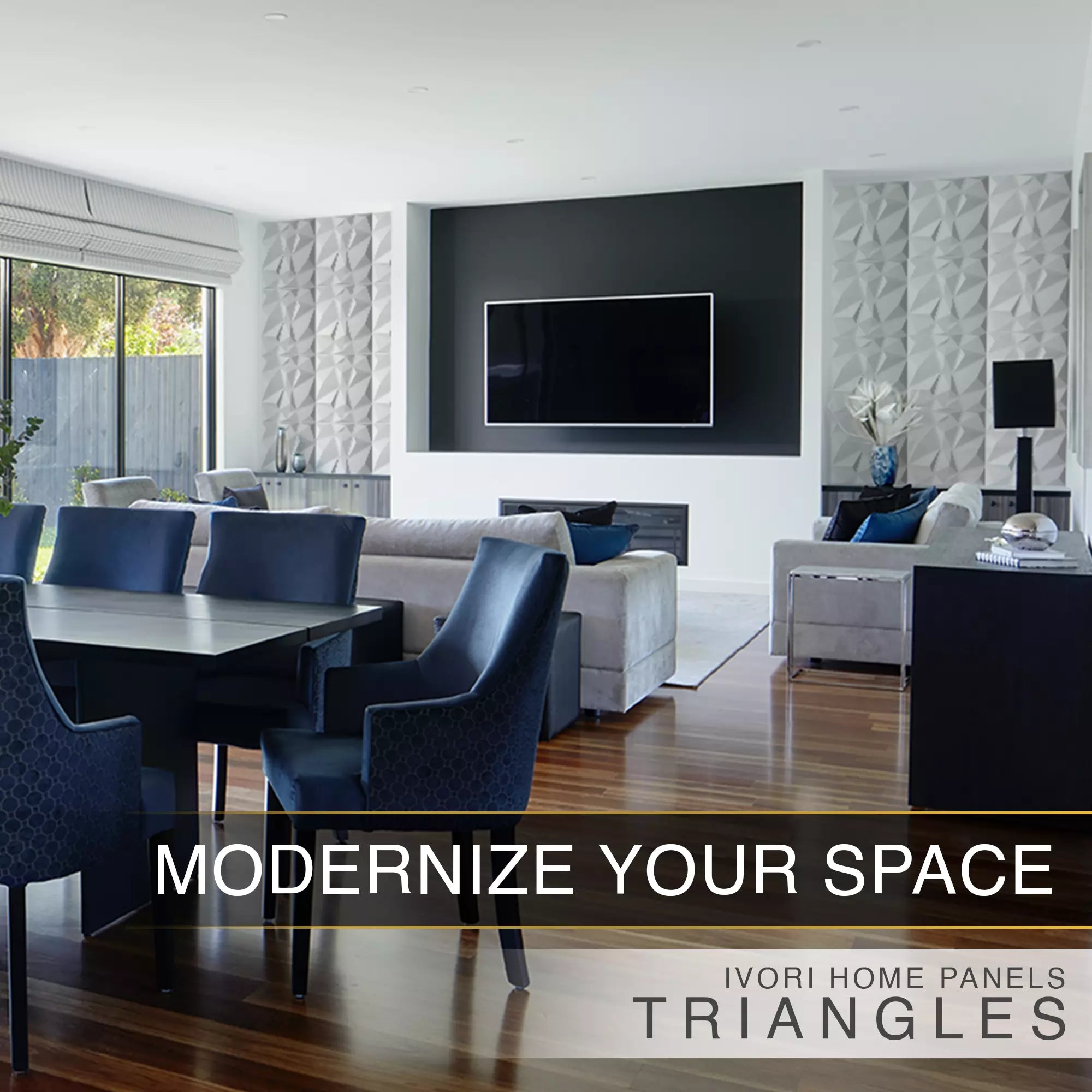 IVORI™ Triangles Lux Wall Panel  (12 pc set)