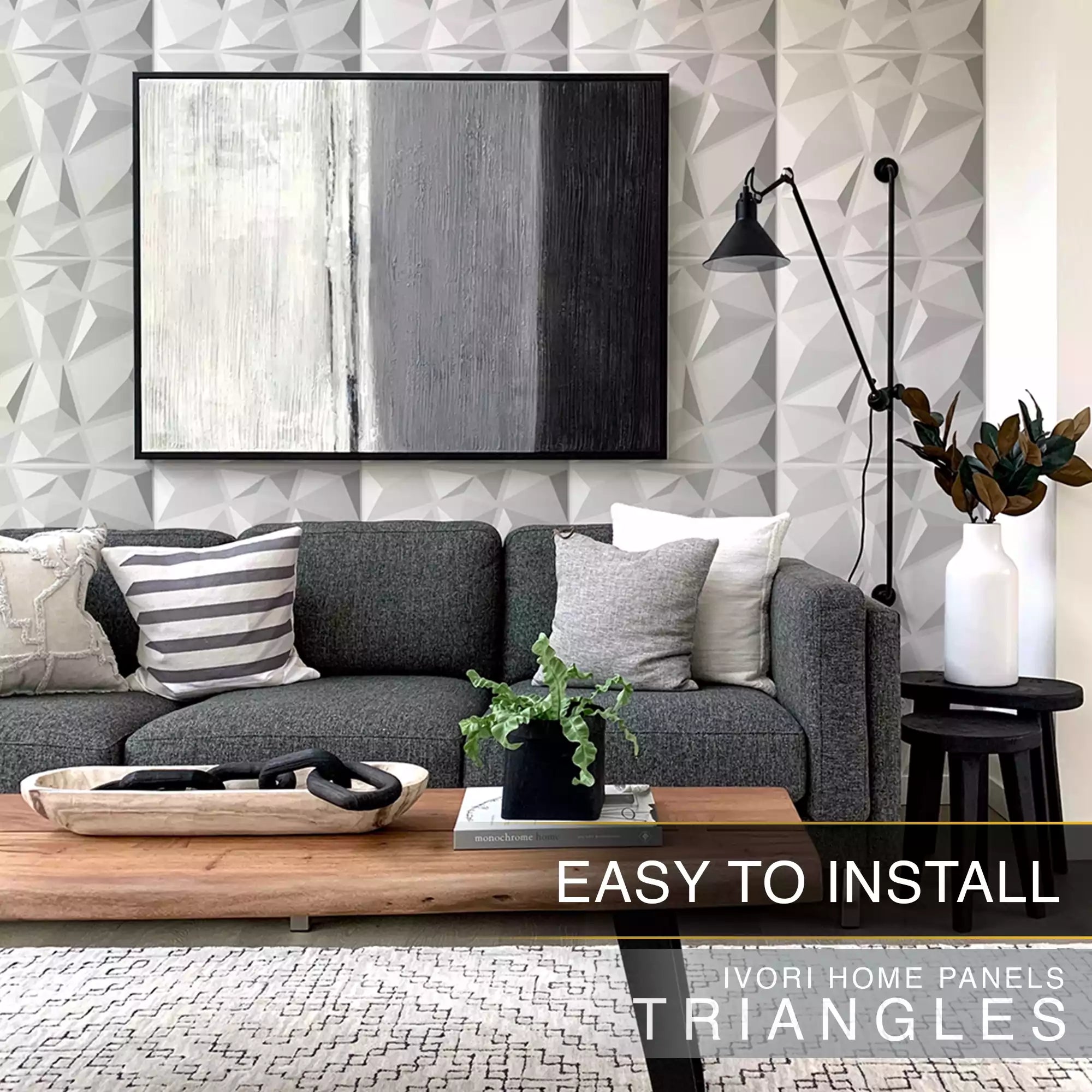 IVORI™ Triangles Lux Wall Panel  (12 pc set)