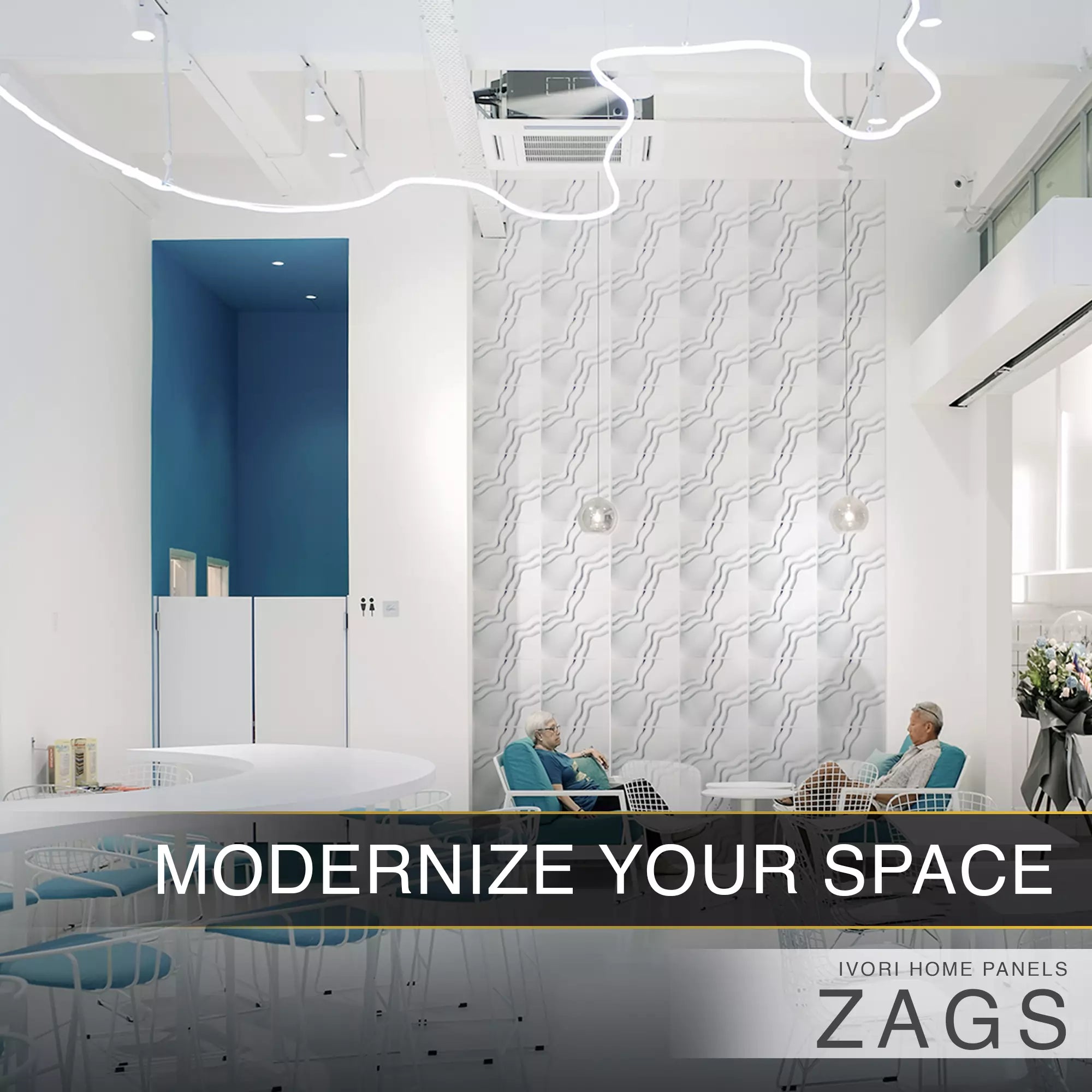 IVORI™ Zags Lux Wall Panel  (12 pc set)