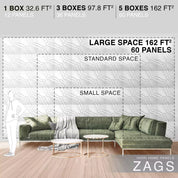 IVORI™ Zags Lux Wall Panel  (12 pc set)